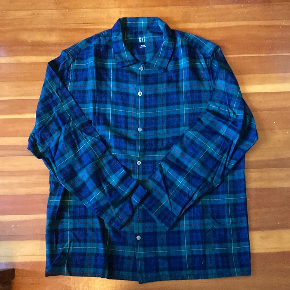 XL Soft Plaid flannel lounge shirt